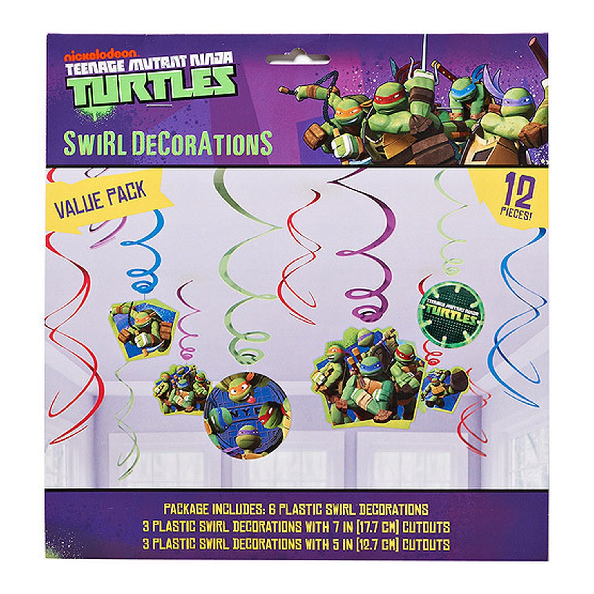 Teenage Mutant Ninja Turtles Swirl Decoration 12ct